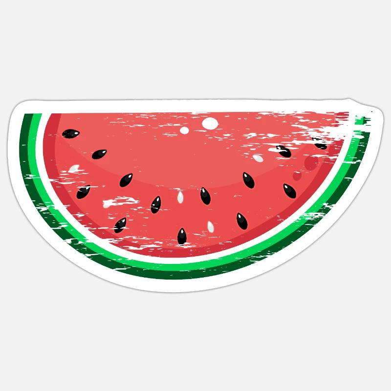 Wassermelone Design Scheibe used Sticker Größe S (10 x 10 cm)