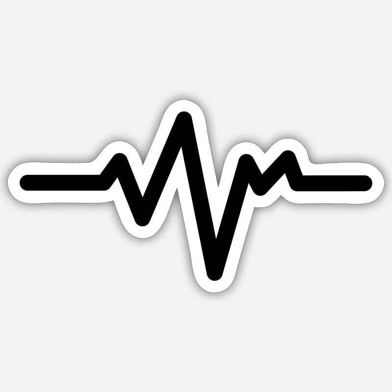 Pulschlag - pour son passe-temps - Sticker taille S (10 x 10 cm) - blanc mat