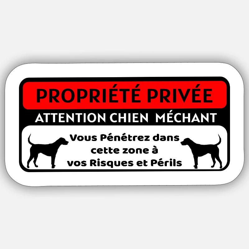 chiendegarder - Sticker taille S (10 x 10 cm) - blanc mat