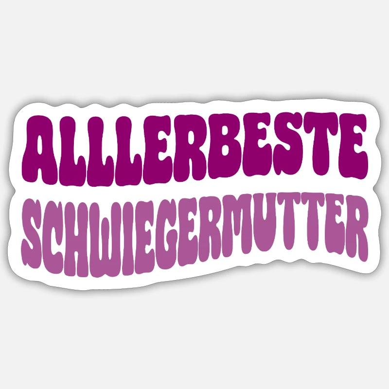Meilleure belle-mère - Sticker taille S (10 x 10 cm) - blanc mat