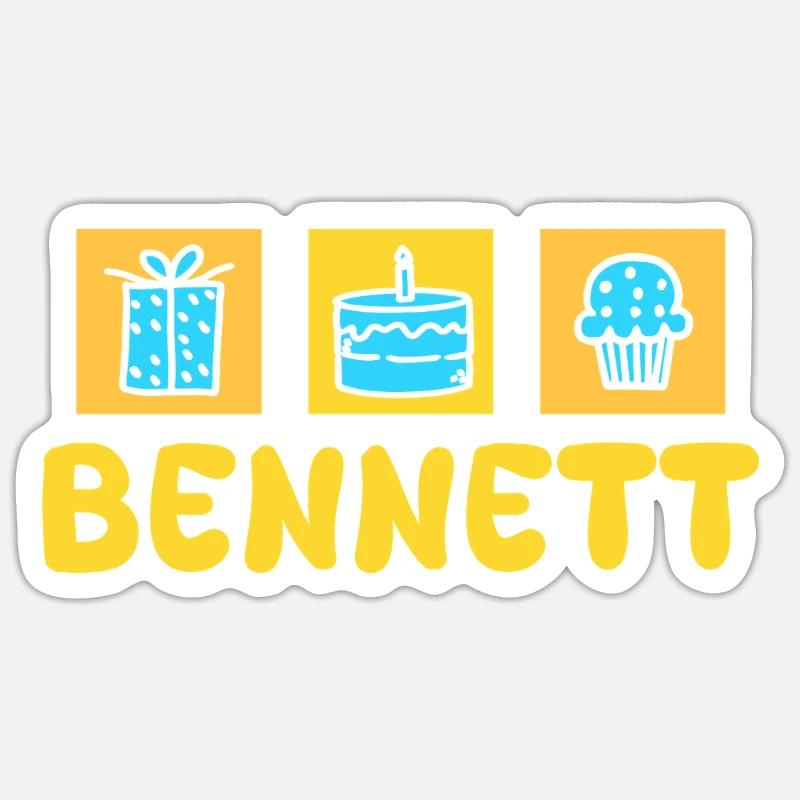 Bennett - Sticker taille S (10 x 10 cm) - blanc mat