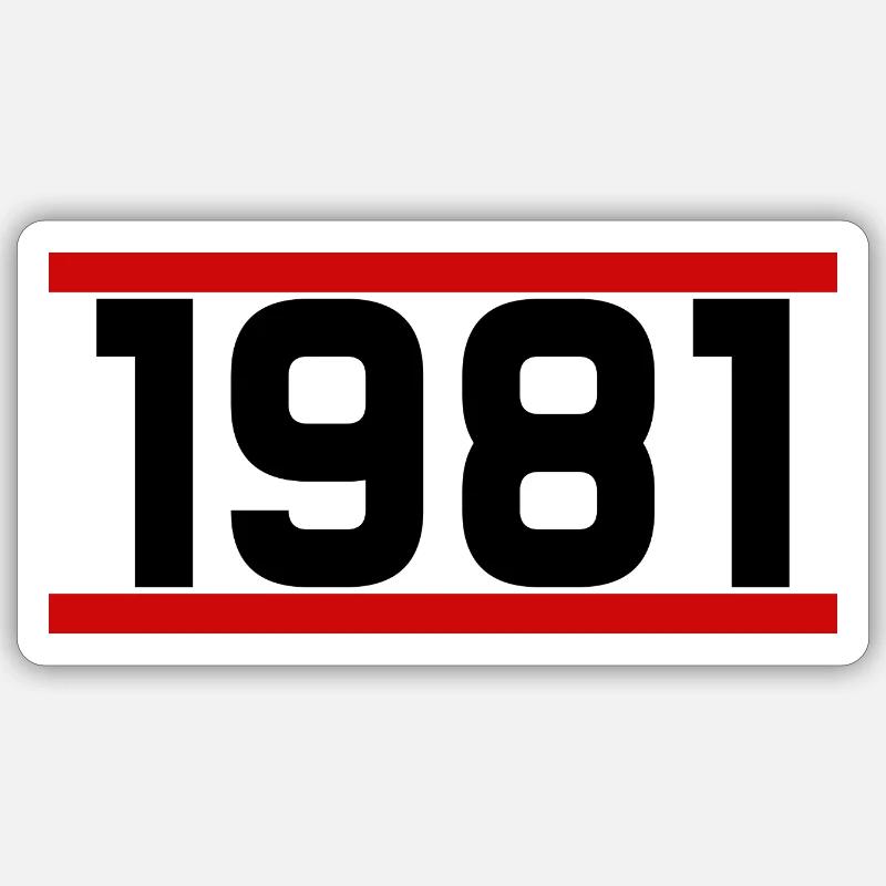 Alte Schule 1981 Sticker Größe S (10 x 10 cm)