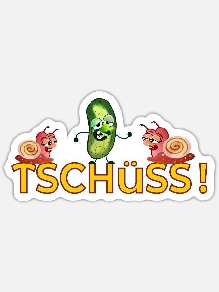 ABSCHIED JOBWECHSEL SCHNECKEN - Sticker Größe S (10 x 10 cm) - Mattweiß