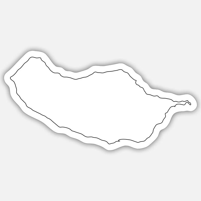 Madère - Sticker taille S (10 x 10 cm) - blanc mat
