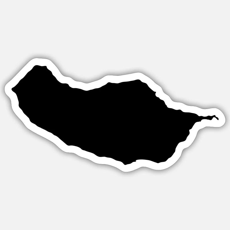 Madère - Sticker taille S (10 x 10 cm) - blanc mat