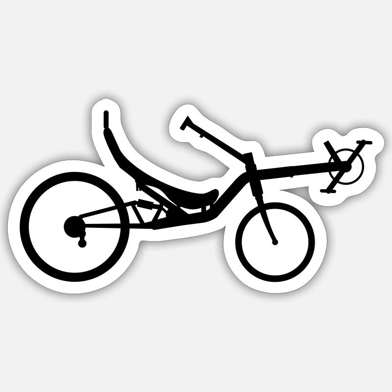 Liegerad speedmachine - Sticker Größe S (10 x 10 cm) - Mattweiß
