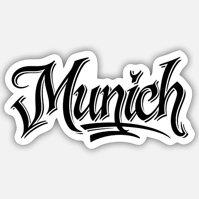 Munich - Sticker size S (10 x 10 cm) - white matte