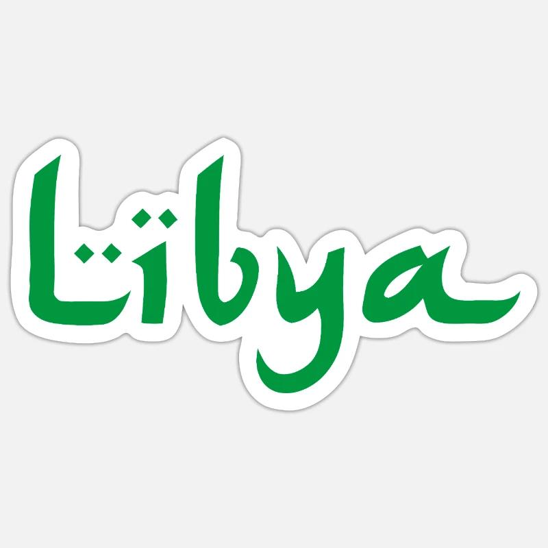 Libye Libyen - Sticker taille S (10 x 10 cm) - blanc mat