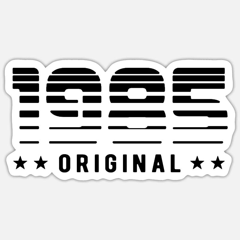 Original 1985 Limited Edition - Geburtstag - Sticker Größe S (10 x 10 cm) - Mattweiß