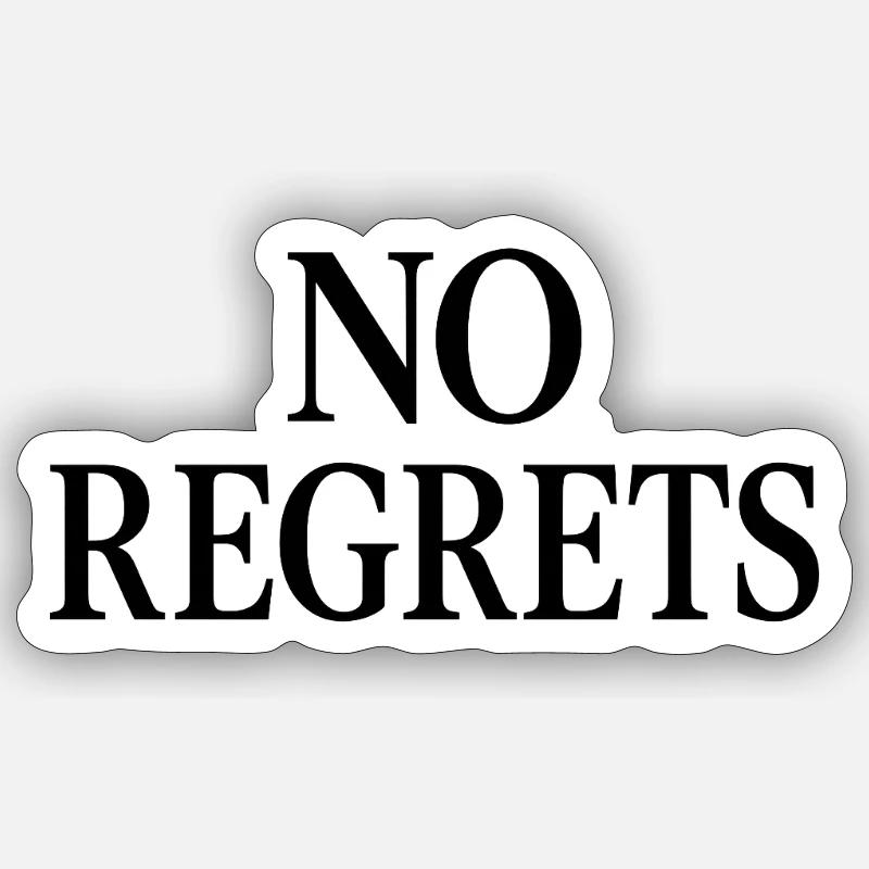 Aucun regret - Sticker taille S (10 x 10 cm) - blanc mat