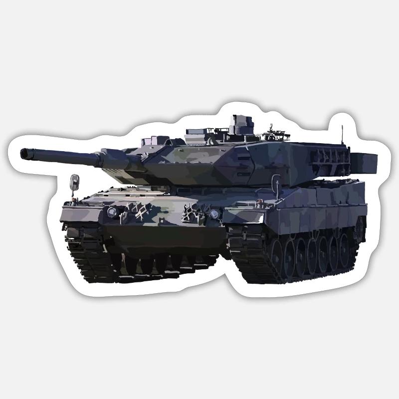 Tank - Sticker taille S (10 x 10 cm) - blanc mat