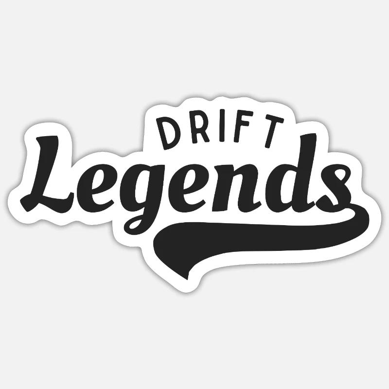 Drift Legenden Retro - Sticker Größe S (10 x 10 cm) - Mattweiß