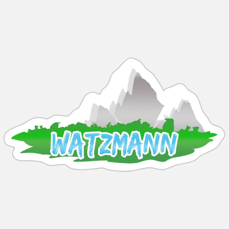 Watzmann Watzmann - Sticker Größe S (10 x 10 cm) - Mattweiß