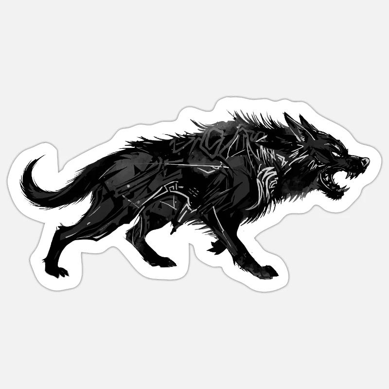 wolf Sticker size S (10 x 10 cm)