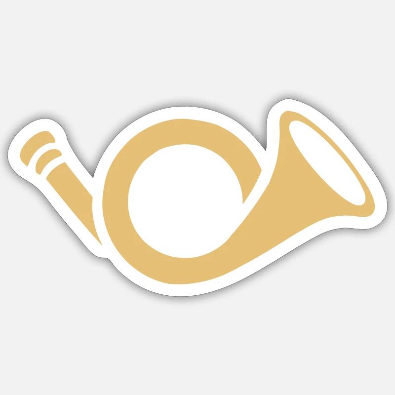 bugle Sticker size S (10 x 10 cm)