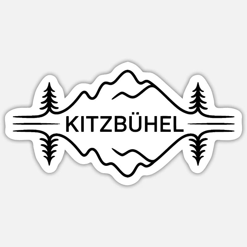 Kitzbühel - Souvenir Design - Sticker size S (10 x 10 cm) - white matte