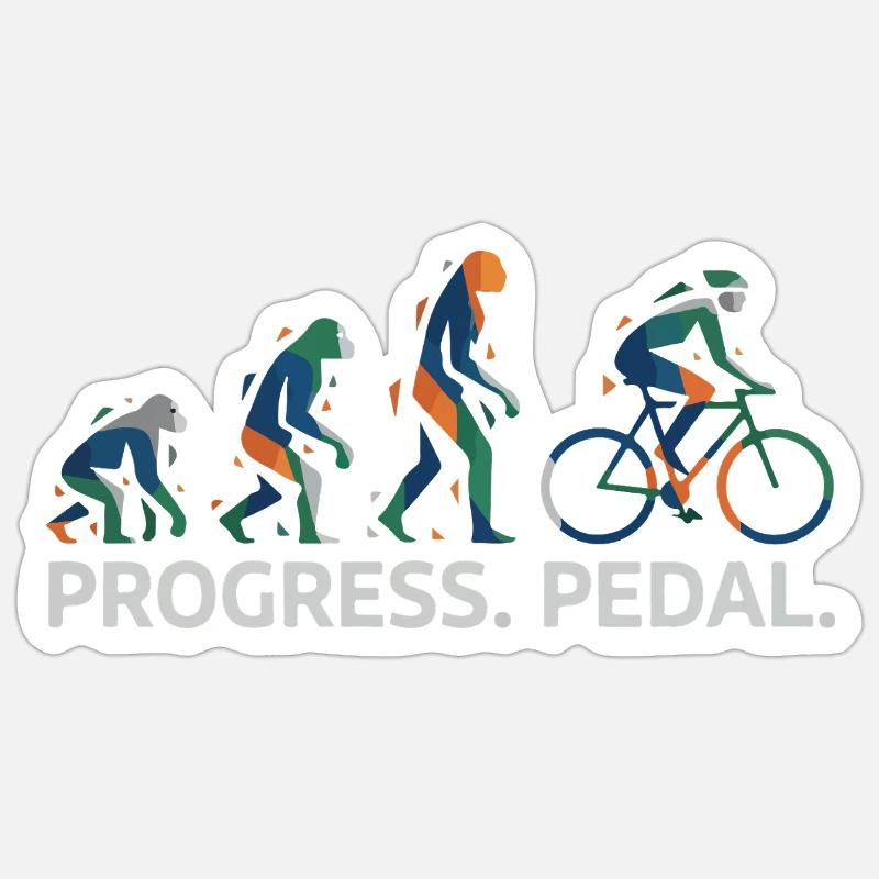 Entwicklung des Progress-Pedals - Sticker Größe S (10 x 10 cm) - Mattweiß