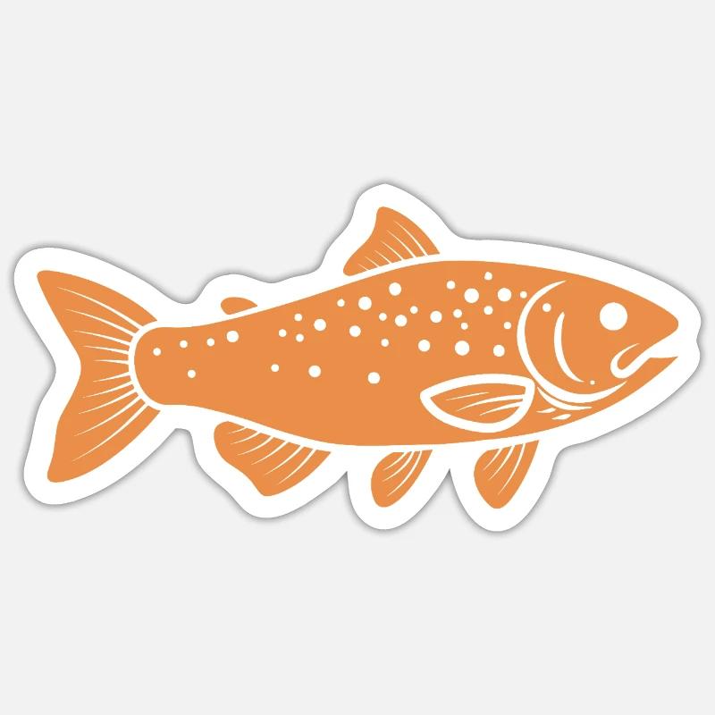 Forelle Sticker Größe S (10 x 10 cm)