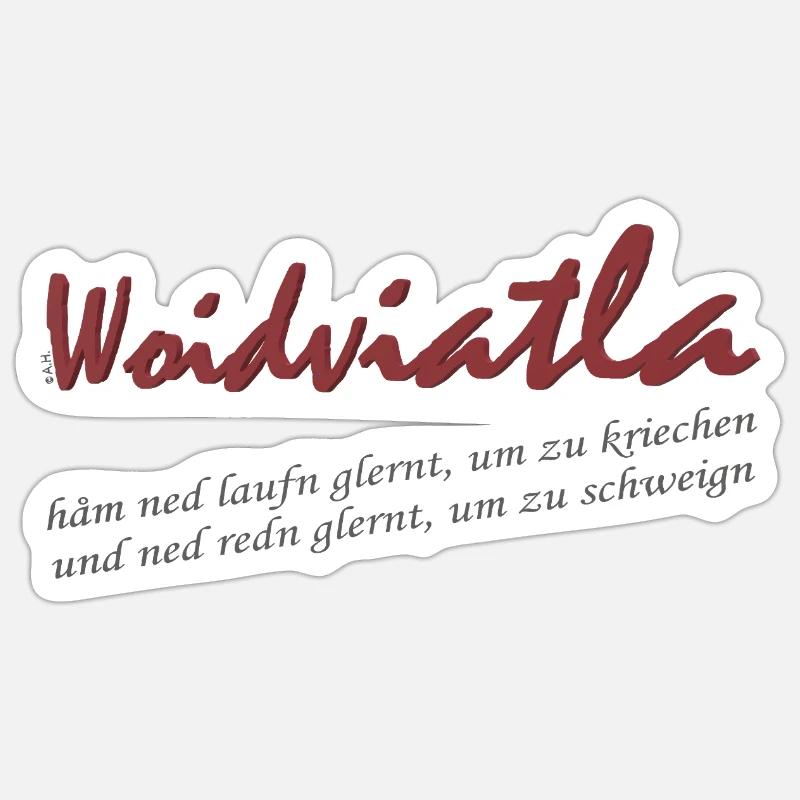 Woidviatla Script Logo - Sticker size S (10 x 10 cm) - white matte