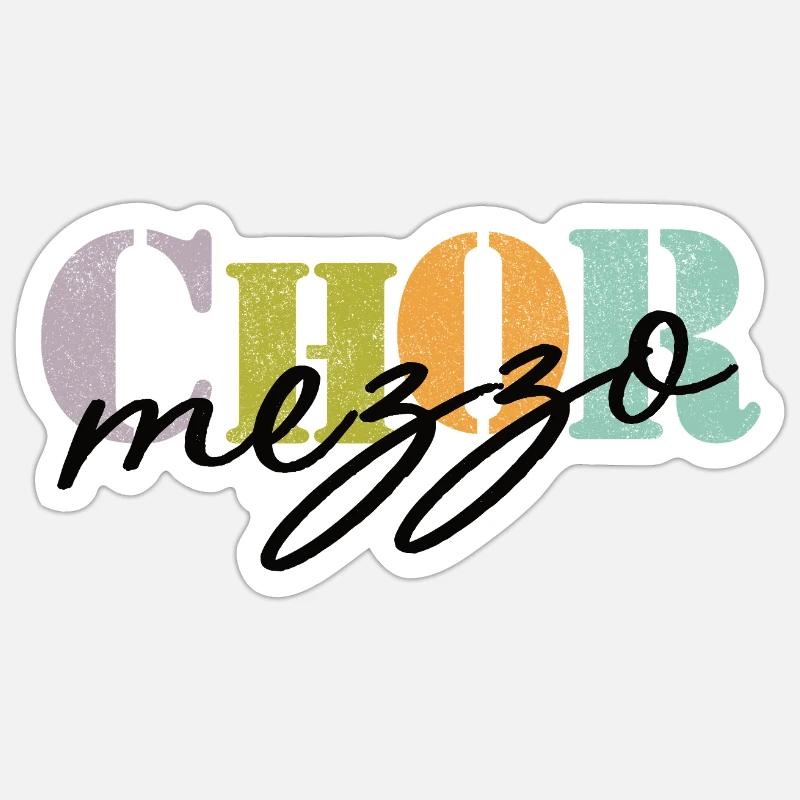 Mezzo-soprano de chœur - Sticker taille S (10 x 10 cm) - blanc mat