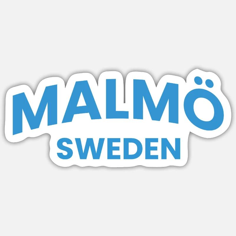 Malmö - Sticker taille S (10 x 10 cm) - blanc mat
