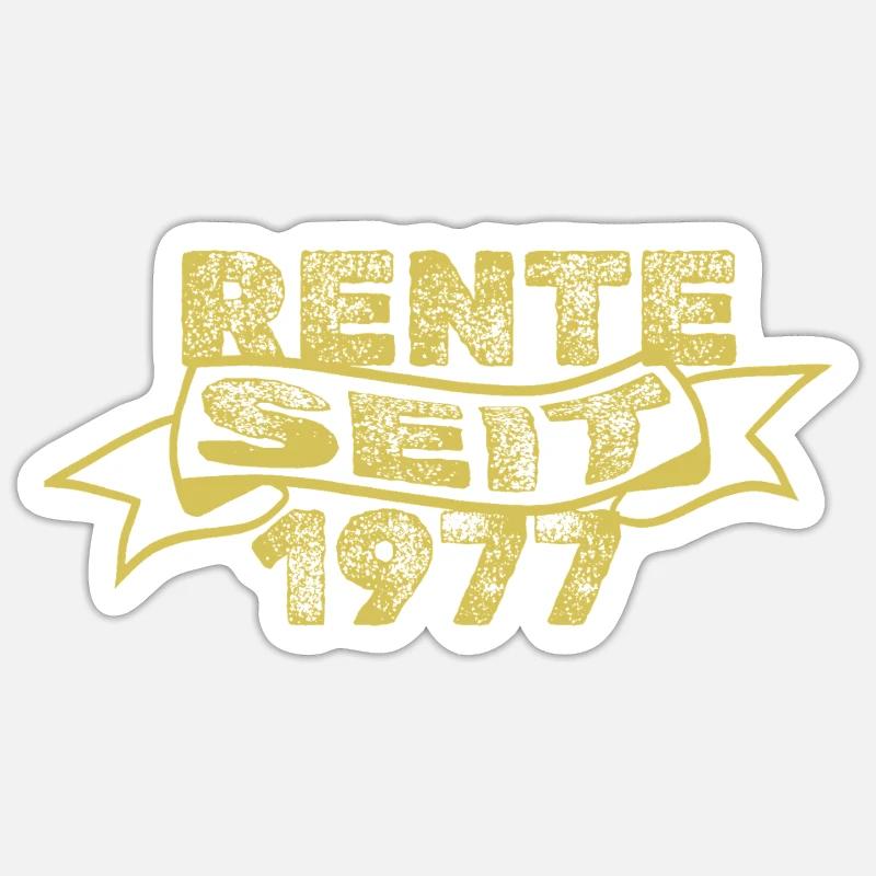 1977 - Sticker taille S (10 x 10 cm) - blanc mat