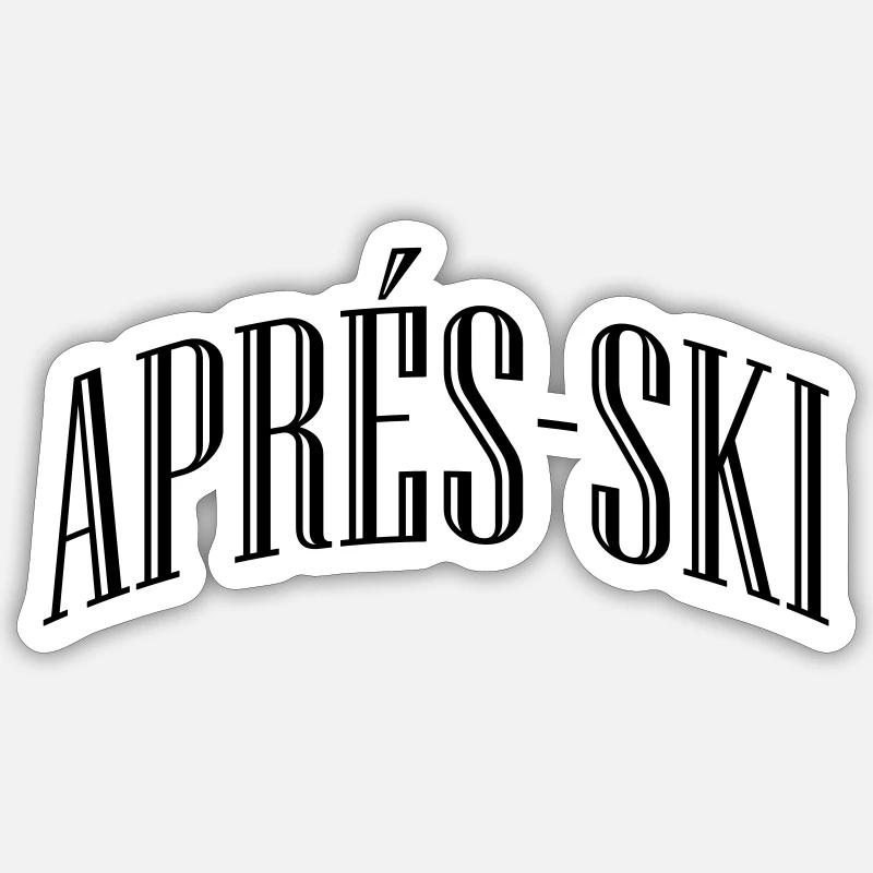 Lettrage après-ski - Sticker taille S (10 x 10 cm) - blanc mat