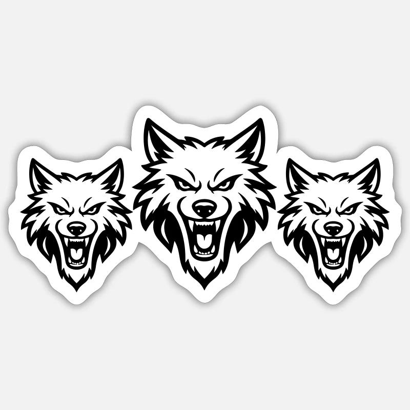 Wolf Team Pack Sticker size S (10 x 10 cm)
