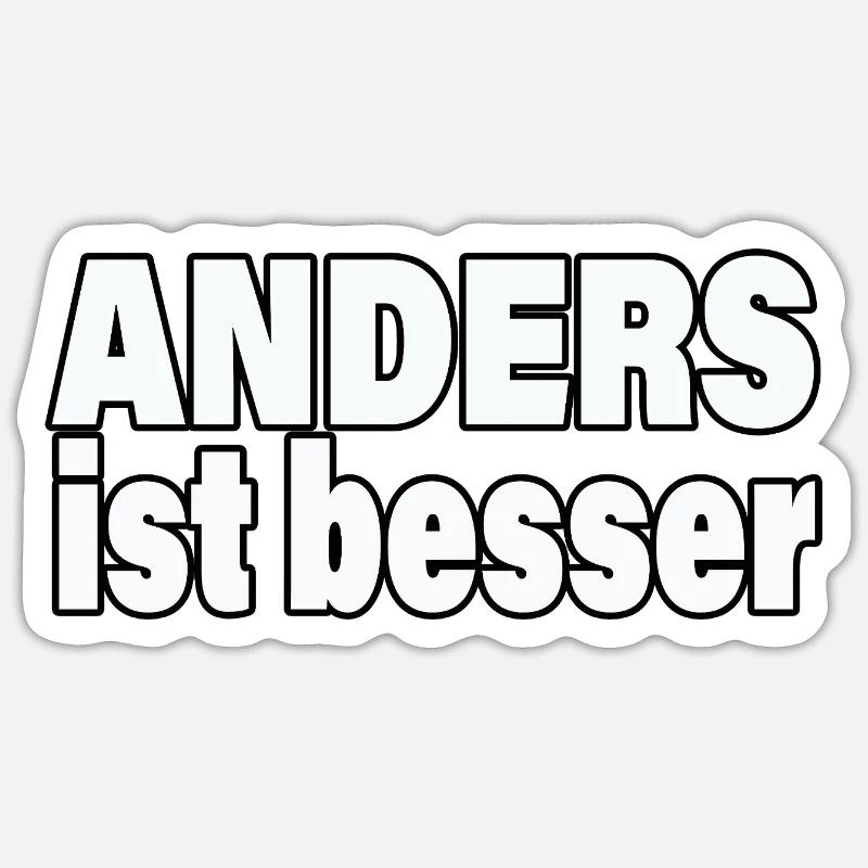 DIFFERENT IS BETTER - Sticker size S (10 x 10 cm) - white matte