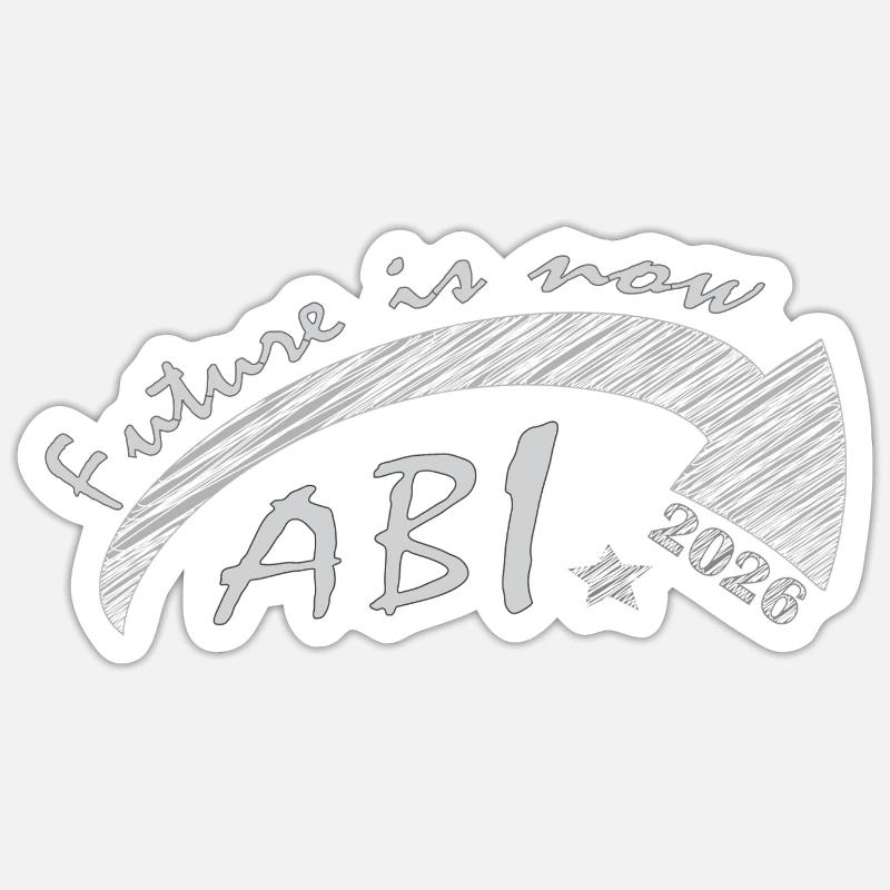 Abitur 2026 - Sticker Größe S (10 x 10 cm) - Mattweiß