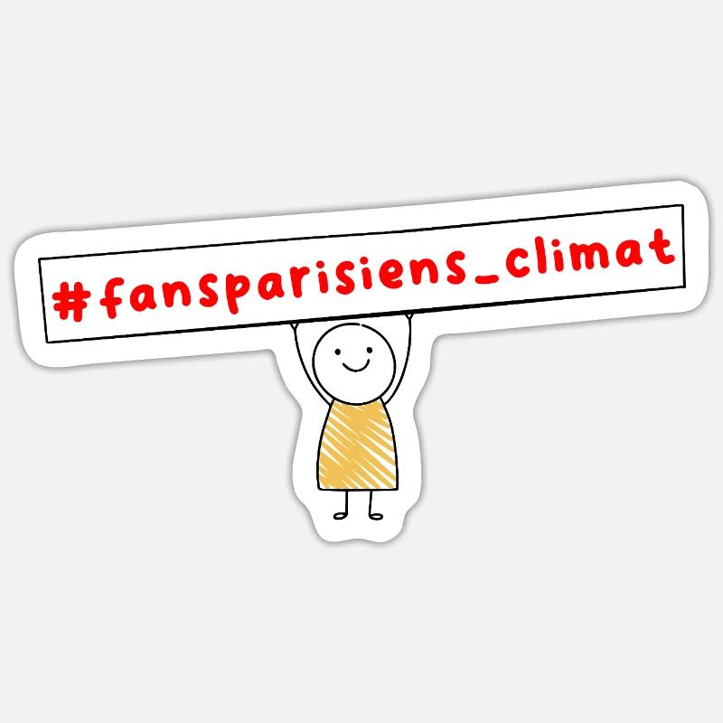 #fansparisiens_climat  Sticker taille S (10 x 10 cm)