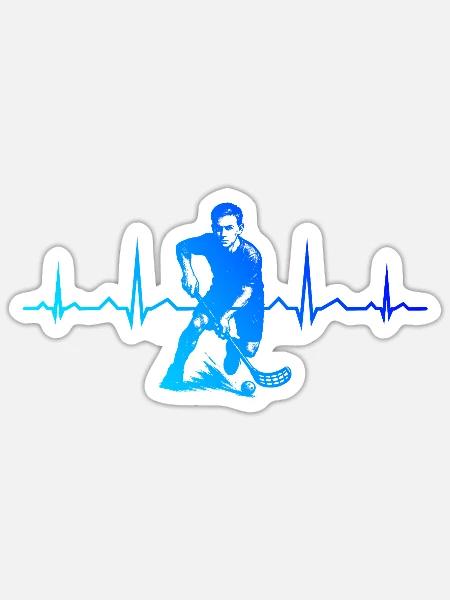 Floorball Stil für jeden Anlass - Sticker Größe S (10 x 10 cm) - Mattweiß