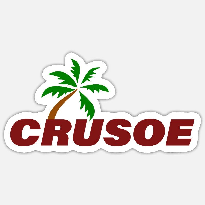 CRUSOE - Sticker size S (10 x 10 cm) - white matte