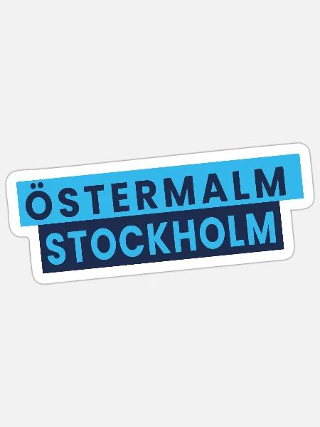 Östermalm Stockholm gestapelt - Sticker Größe S (10 x 10 cm) - Mattweiß