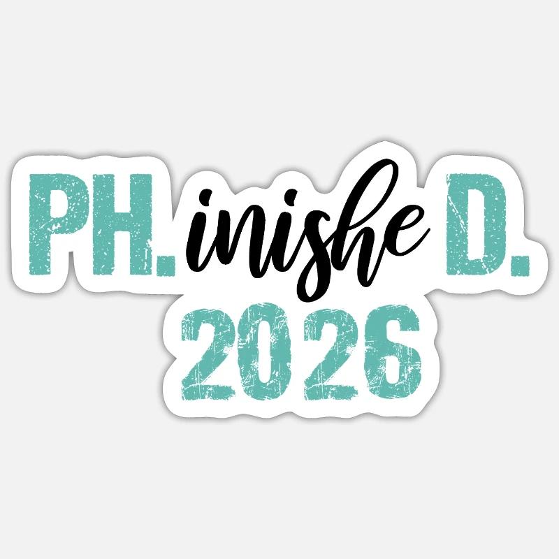 Dottorato 2026 Laurea Tesi di Filistea PhD - Sticker formato S (10 x 10 cm) - bianco opaco