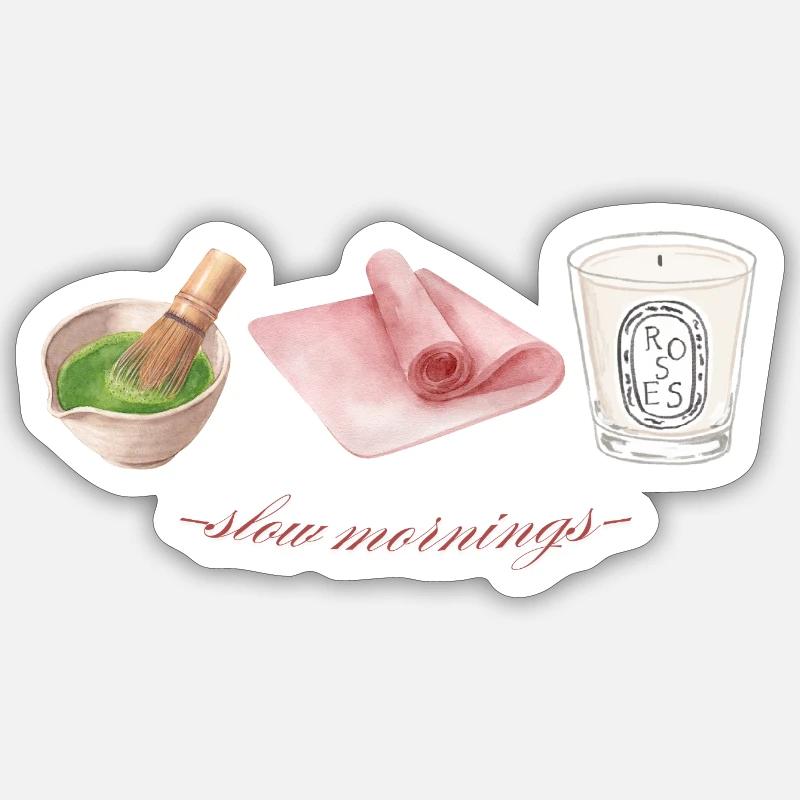 Slow Mornings - Sticker size S (10 x 10 cm) - white matte