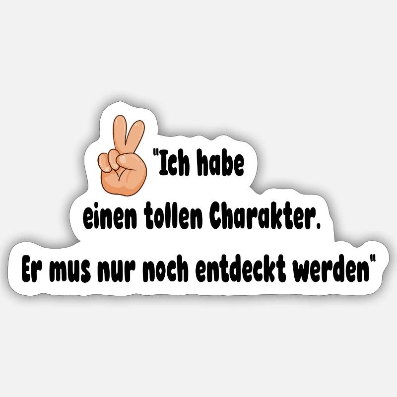 Great character - Sticker size S (10 x 10 cm) - white matte