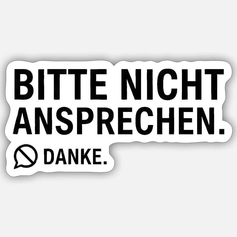 Bitte nicht ansprechen. Danke. | Introvertiert Sticker Größe S (10 x 10 cm)