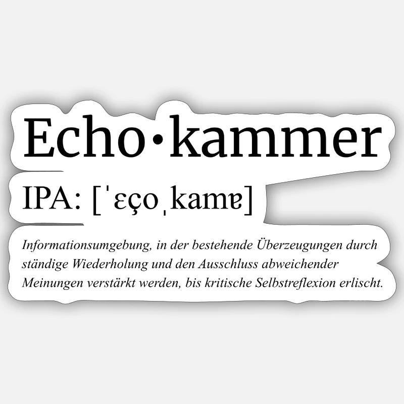 Echokammer Sticker Größe S (10 x 10 cm)
