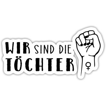 Nous sommes les filles ! - Sticker taille S (10 x 10 cm) - blanc mat - Devant