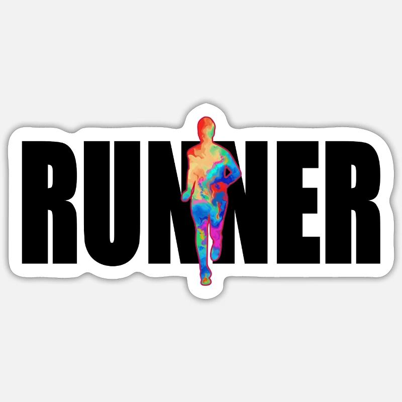 Runner - Sticker size S (10 x 10 cm) - white matte