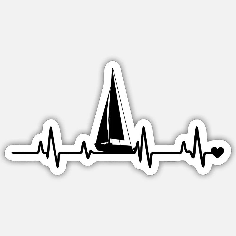 Sail - Sticker size S (10 x 10 cm) - white matte