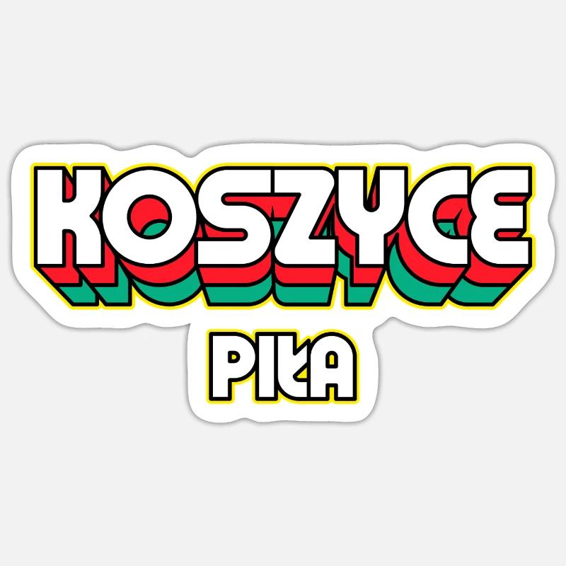 Košice Piła. Nom du district rétro - Sticker taille S (10 x 10 cm) - blanc mat