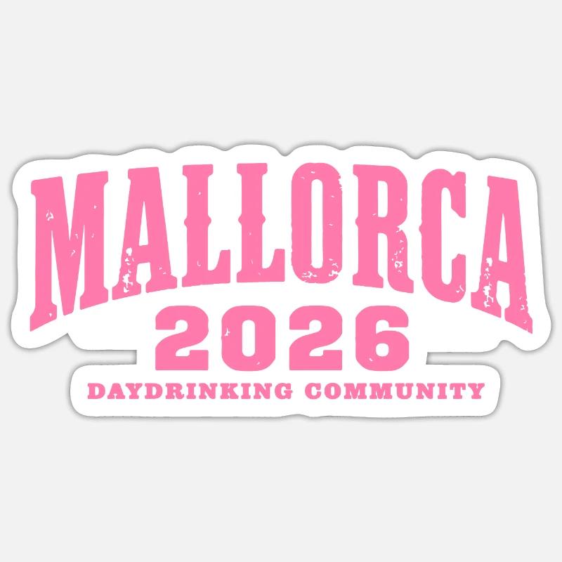 Communauté de daydrinking de Malle 2026 - Sticker taille S (10 x 10 cm) - blanc mat