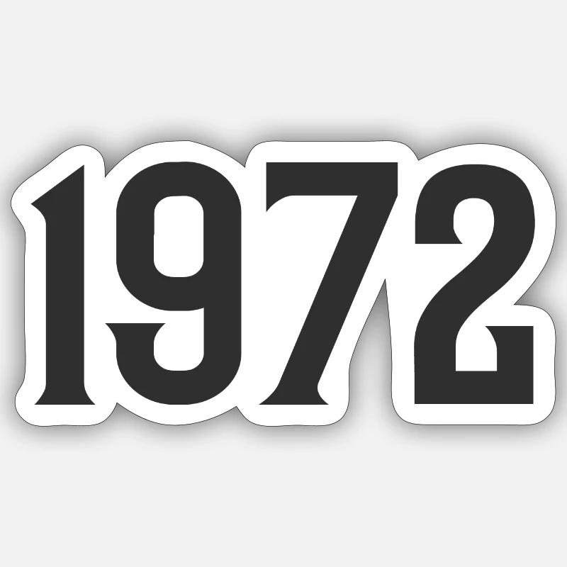 1972 - Sticker size S (10 x 10 cm) - white matte