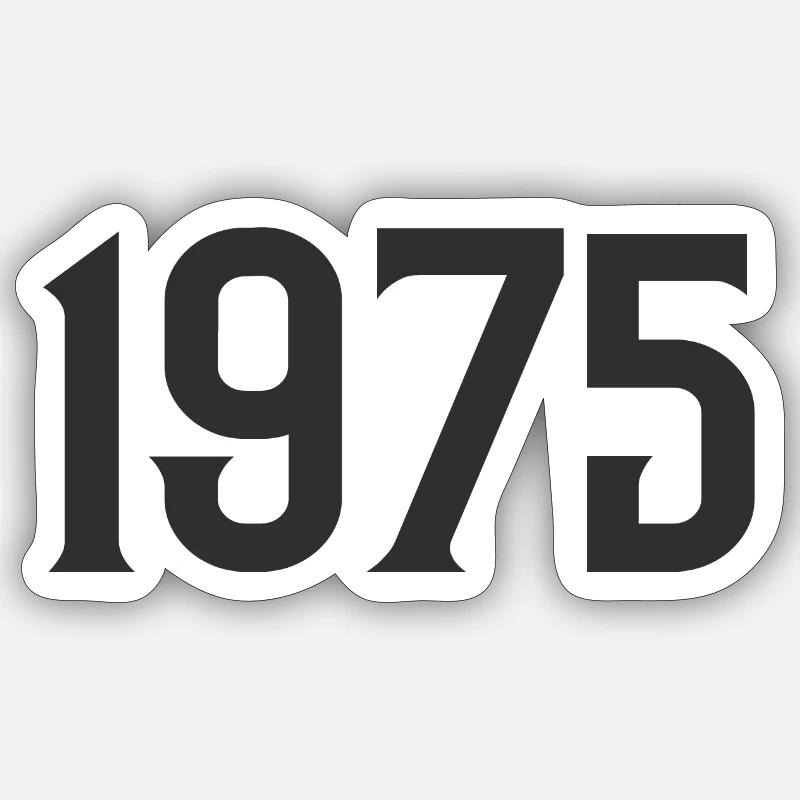 1975 - Sticker taille S (10 x 10 cm) - blanc mat