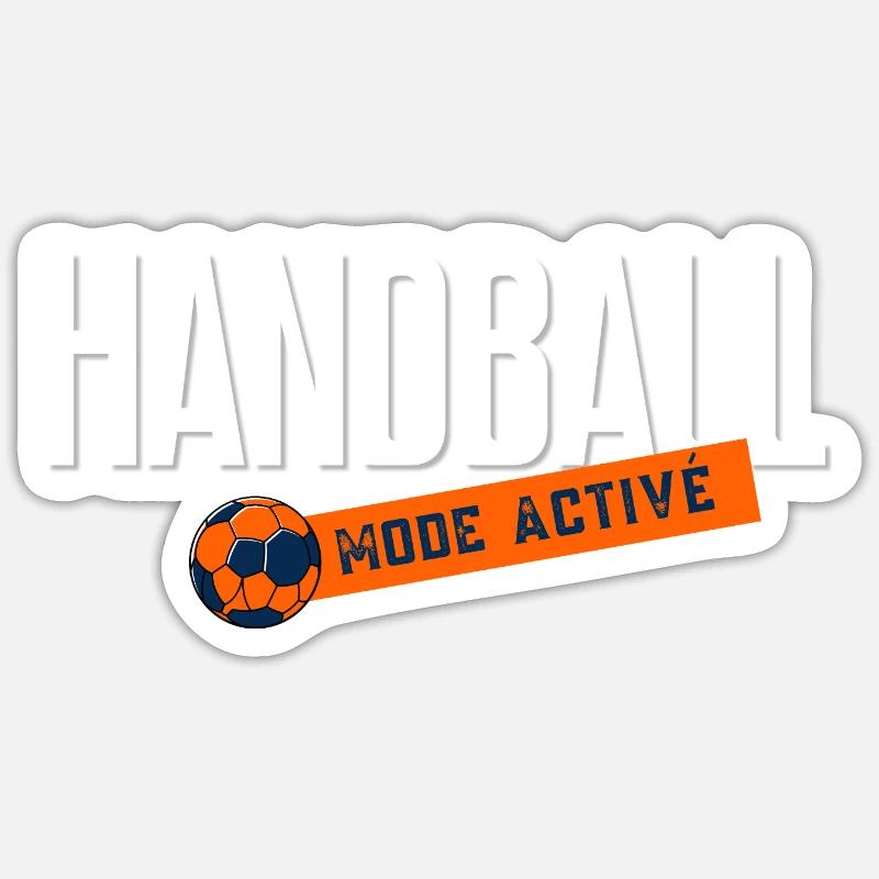 Handball-Aktivmodus - Sticker Größe S (10 x 10 cm) - Mattweiß
