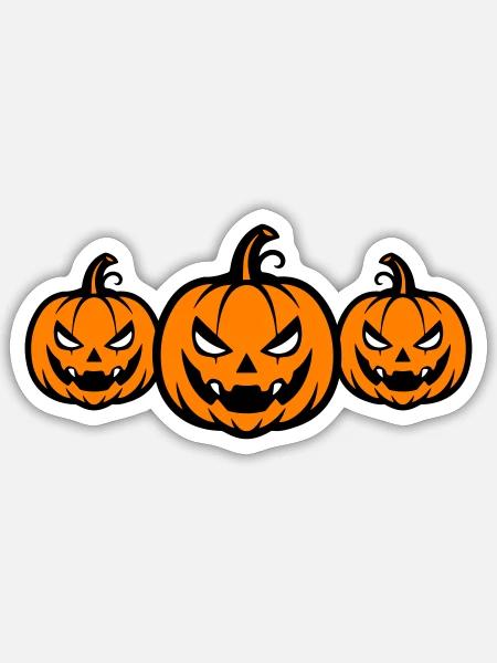 Kürbis Halloween - Sticker Größe S (10 x 10 cm) - Mattweiß