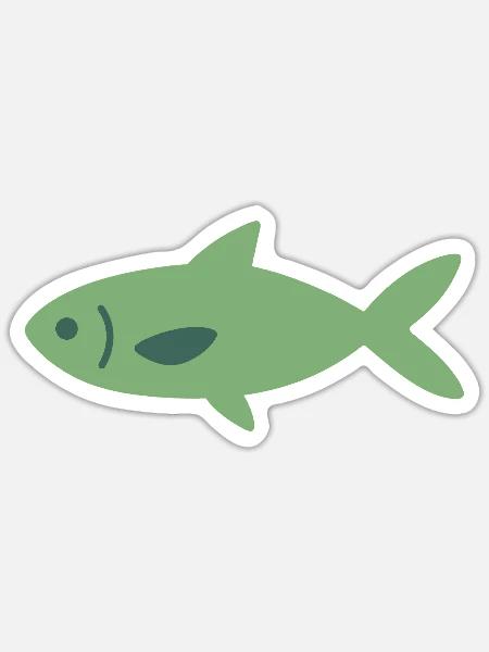 Fisch Design Geschenkidee Tierfreunde - Sticker Größe S (10 x 10 cm) - Mattweiß