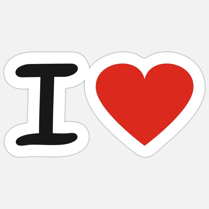 J’aime - Sticker taille S (10 x 10 cm) - blanc mat